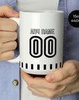 Mug with the Besiktas 2026-27 Away football shirt design by RIPA Football