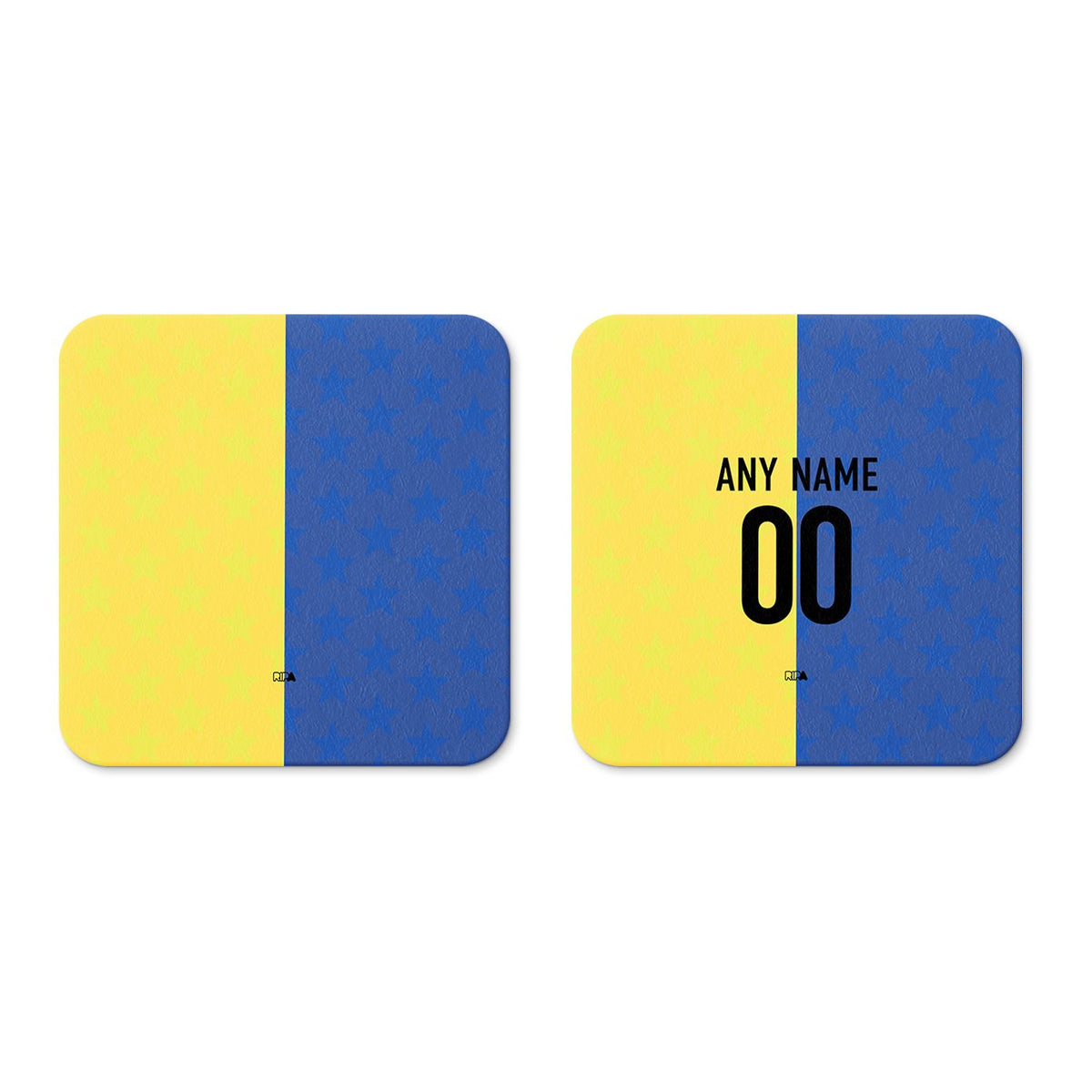 Coaster with the Boca Juniors 2026 Prematch football shirt design by RIPA Football