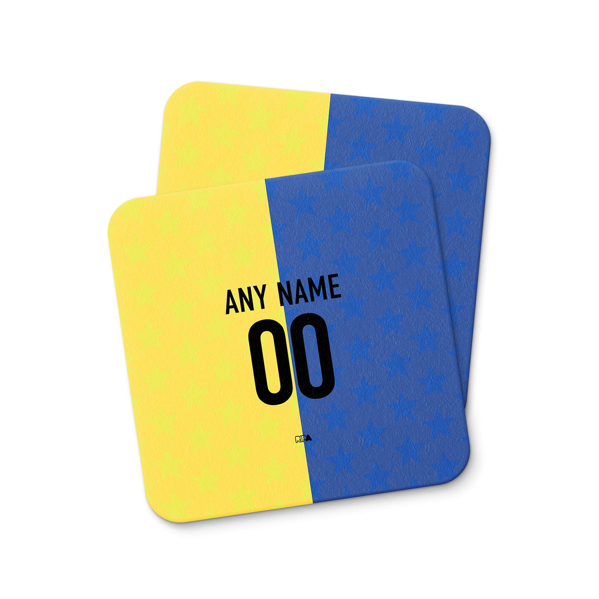 Coaster with the Boca Juniors 2026 Prematch football shirt design by RIPA Football