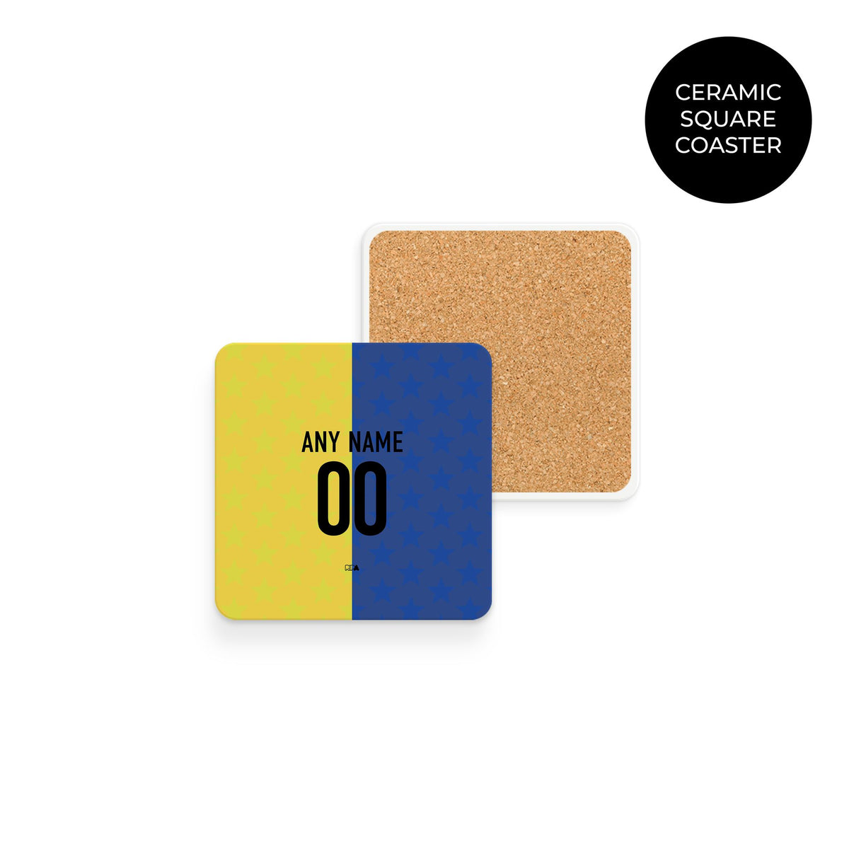 Coaster with the Boca Juniors 2026 Prematch football shirt design by RIPA Football