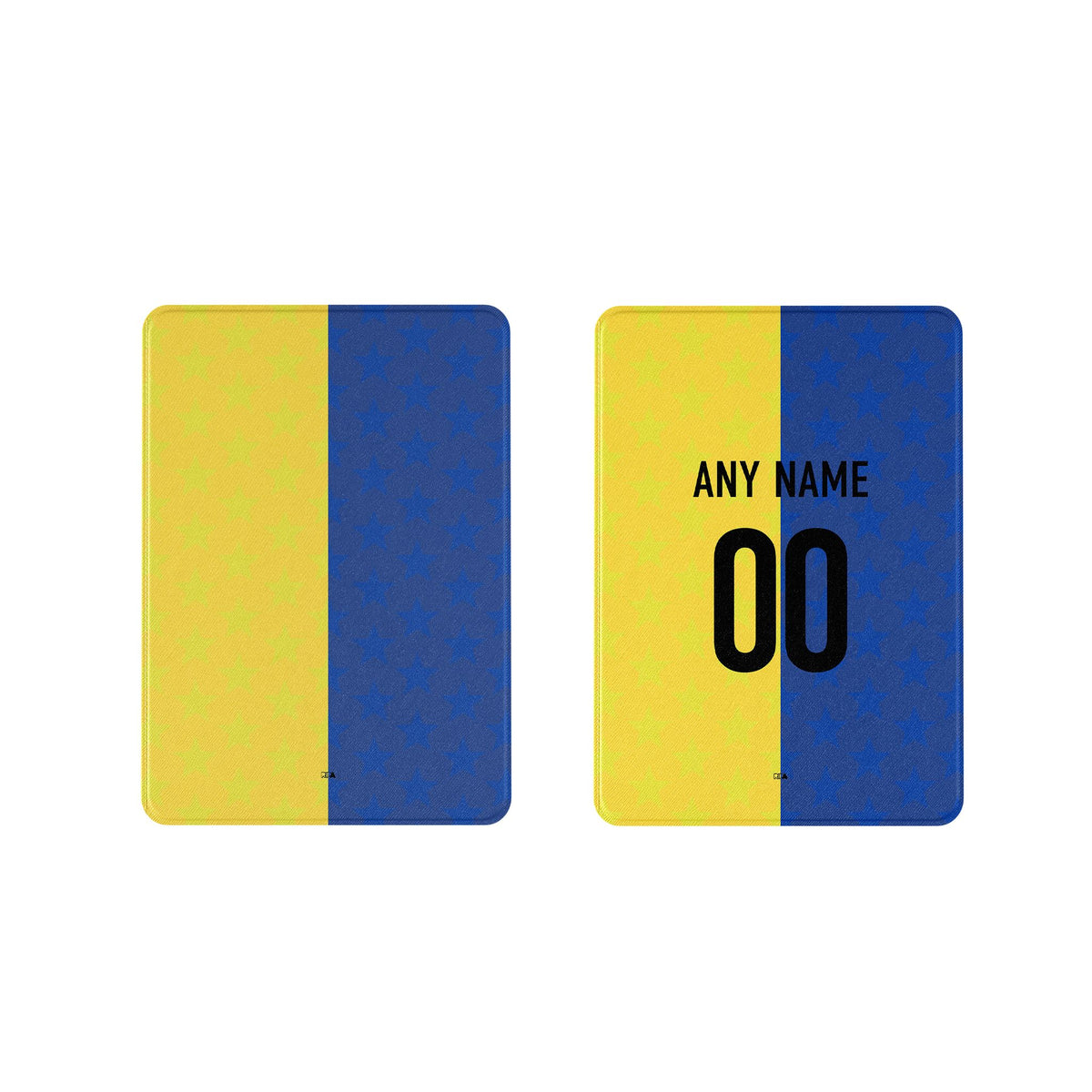 iPad case with the Boca Juniors 2026 Prematch football shirt design by RIPA Football