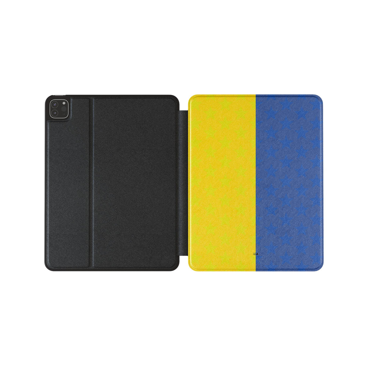 iPad case with the Boca Juniors 2026 Prematch football shirt design by RIPA Football