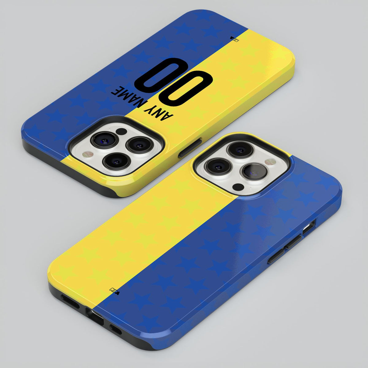 Phone case with the Boca Juniors 2026 Prematch football shirt design by RIPA Football