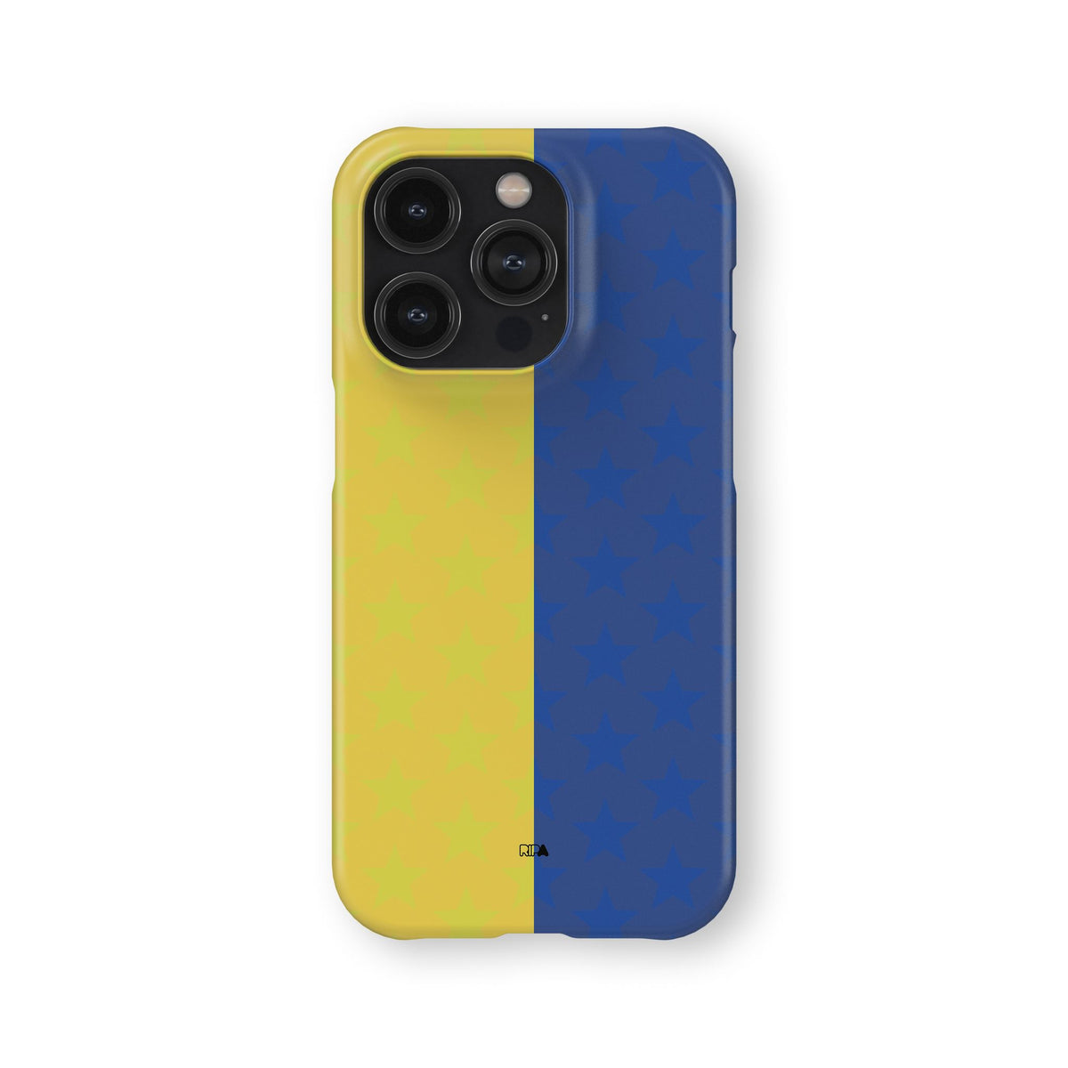Phone case with the Boca Juniors 2026 Prematch football shirt design by RIPA Football