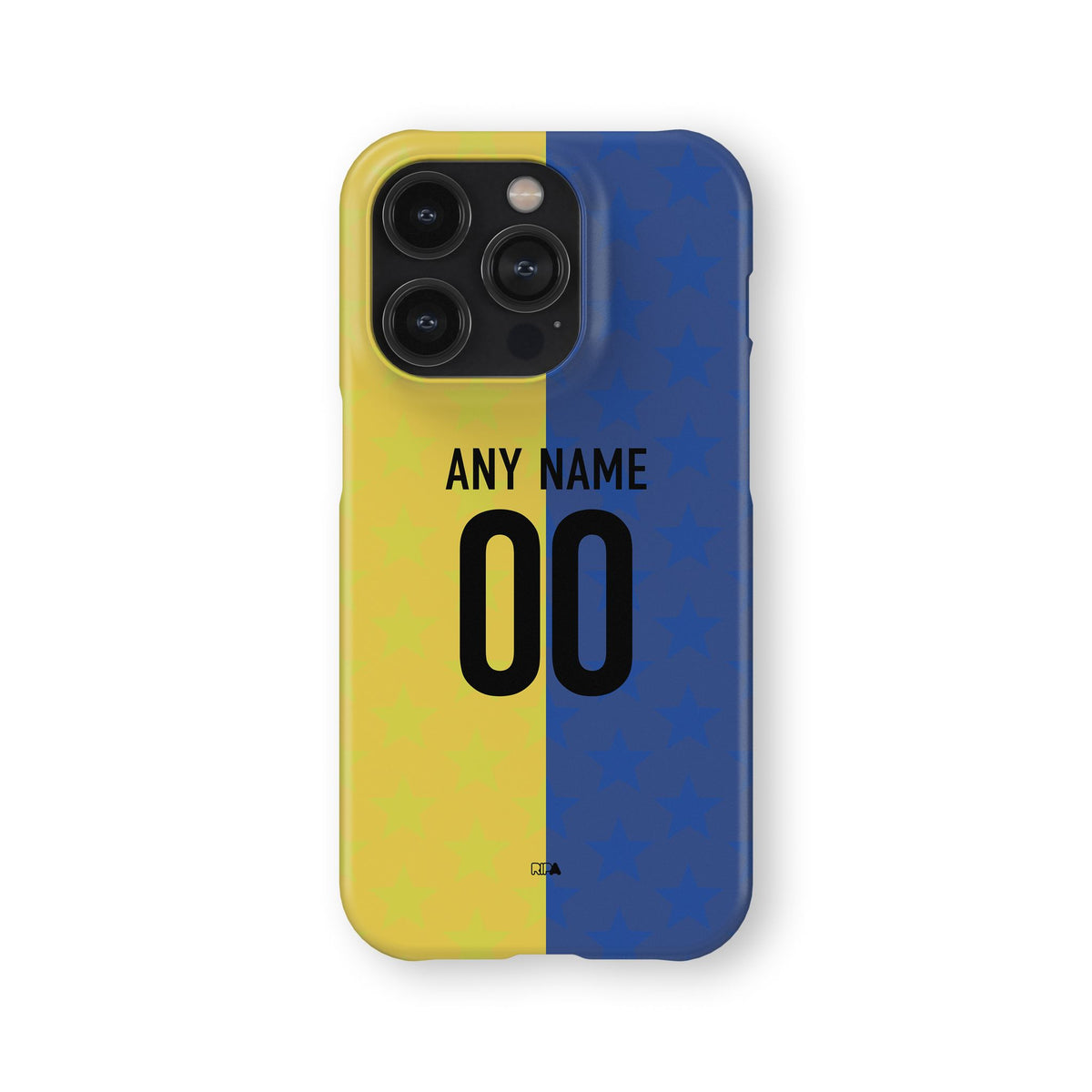 Phone case with the Boca Juniors 2026 Prematch football shirt design by RIPA Football