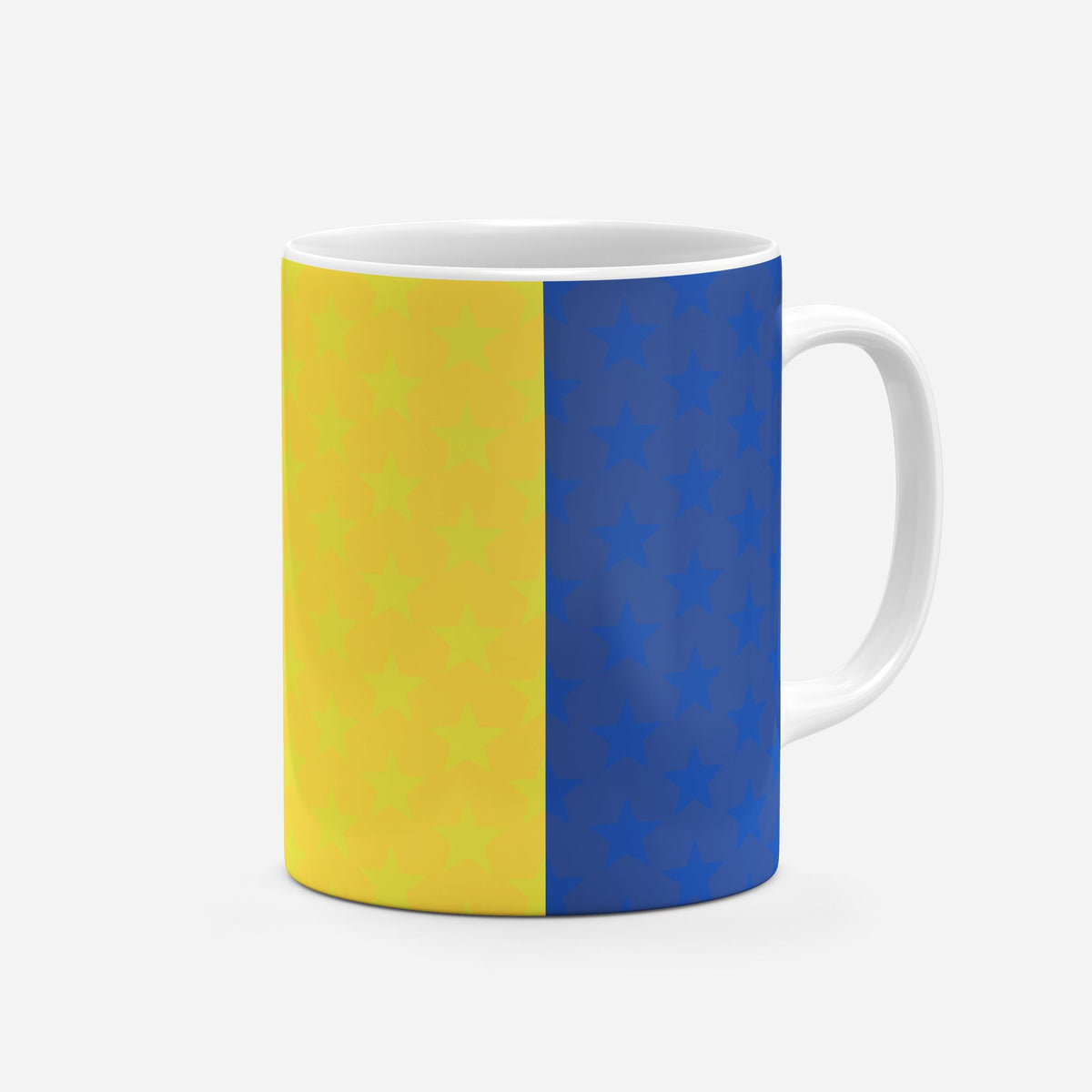 Mug with the Boca Juniors 2026 Prematch football shirt design by RIPA Football
