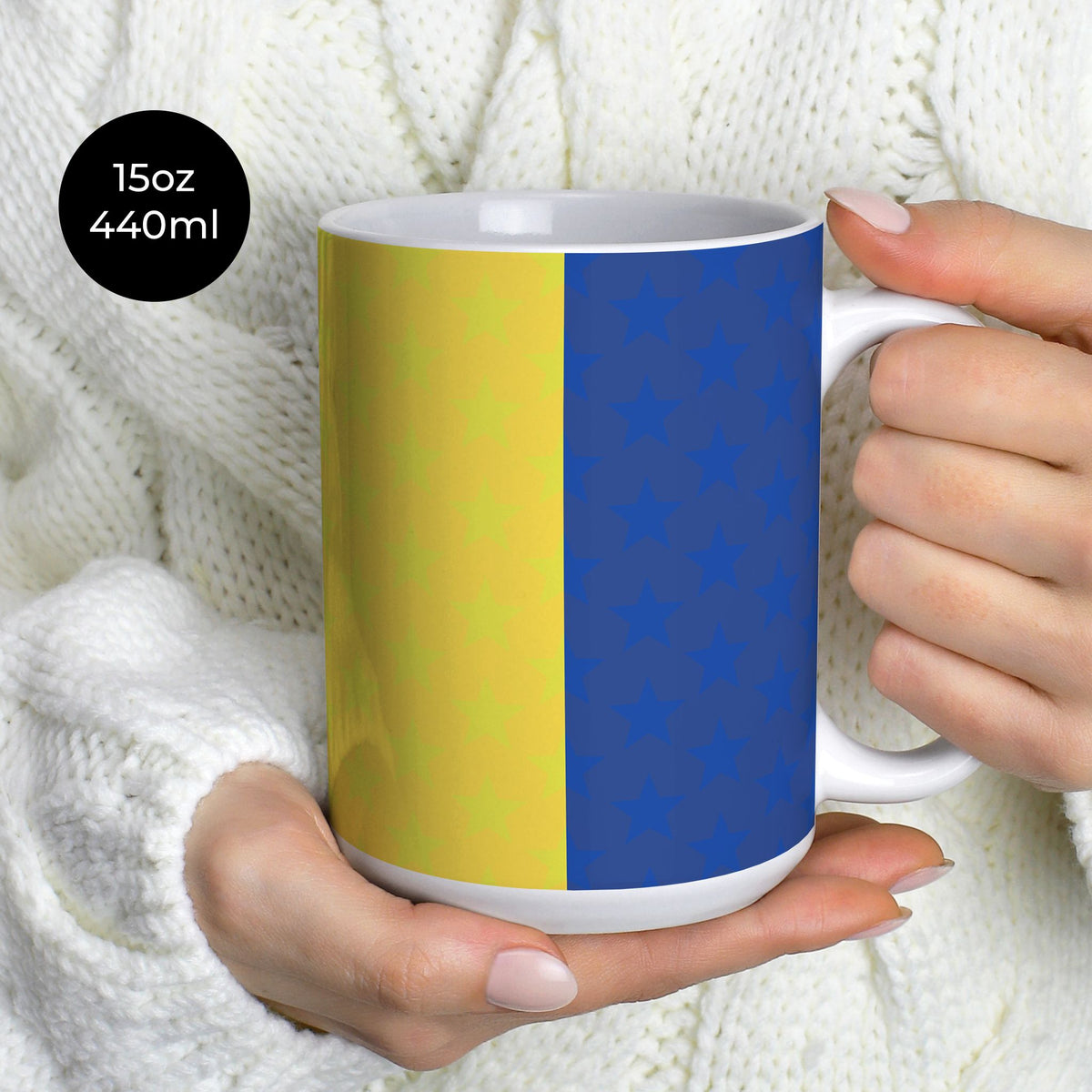 Mug with the Boca Juniors 2026 Prematch football shirt design by RIPA Football