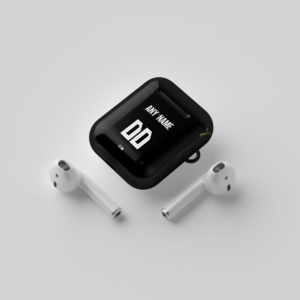 AirPods case with the Borussia Dortmund 2026-27 Away football shirt design by RIPA Football