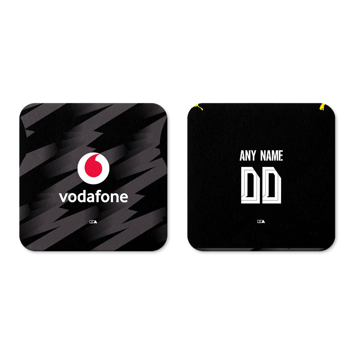 Coaster with the Borussia Dortmund 2026-27 Away football shirt design by RIPA Football