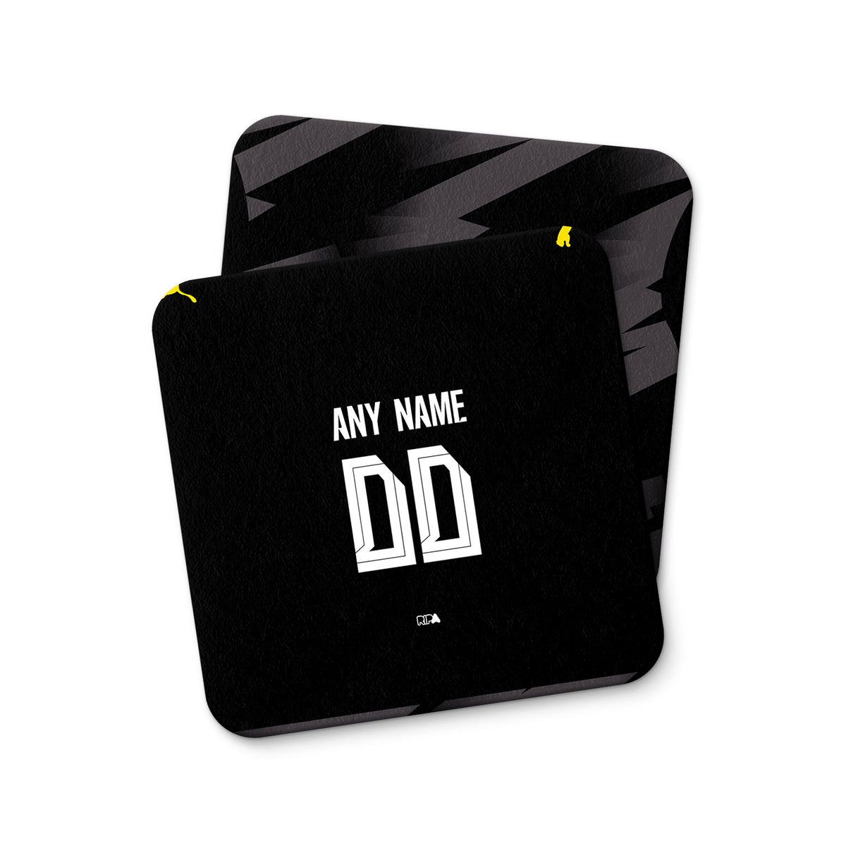 Coaster with the Borussia Dortmund 2026-27 Away football shirt design by RIPA Football
