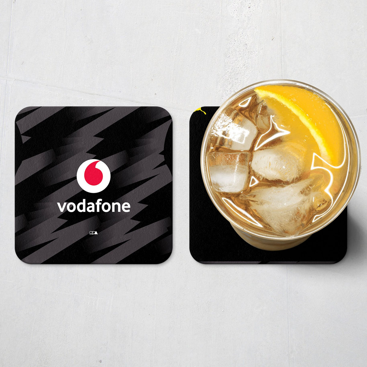 Coaster with the Borussia Dortmund 2026-27 Away football shirt design by RIPA Football