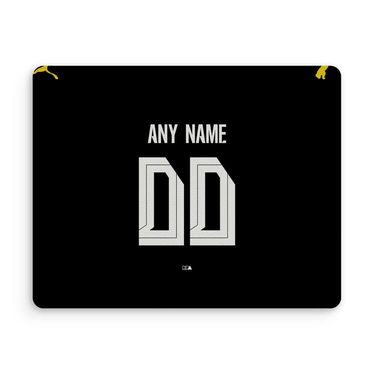 Mouse pad with the Borussia Dortmund 2026-27 Away football shirt design by RIPA Football
