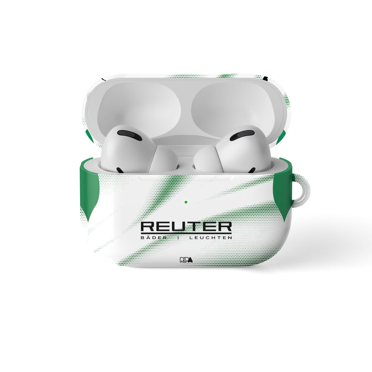 AirPods case with the Borussia Mönchengladbach 2026-27 Home football shirt design by RIPA Football