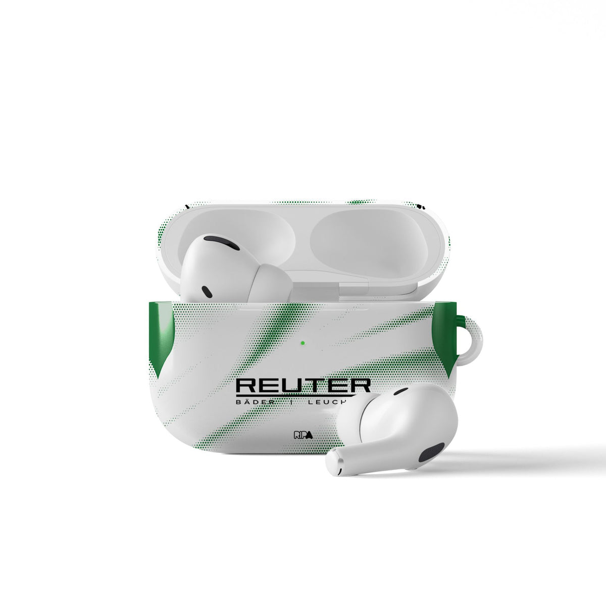 AirPods case with the Borussia Mönchengladbach 2026-27 Home football shirt design by RIPA Football