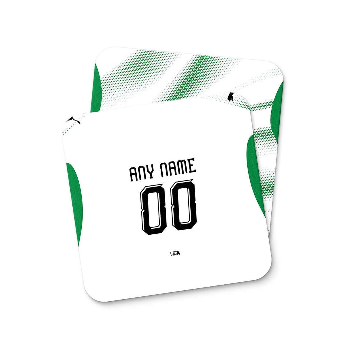 Coaster with the Borussia Mönchengladbach 2026-27 Home football shirt design by RIPA Football