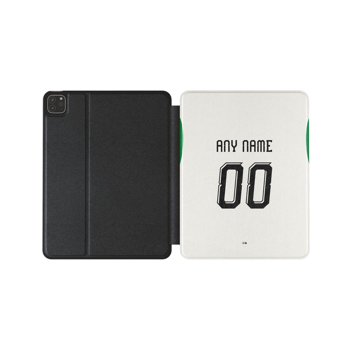 iPad case with the Borussia Mönchengladbach 2026-27 Home football shirt design by RIPA Football