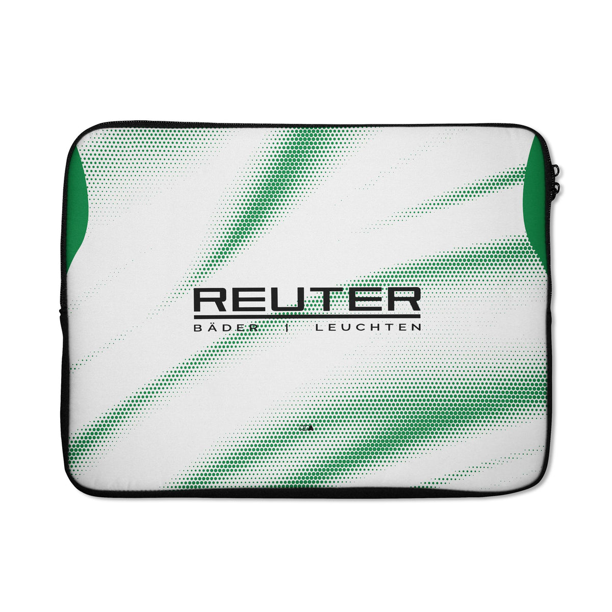Laptop sleeve with the Borussia Mönchengladbach 2026-27 Home football shirt design by RIPA Football