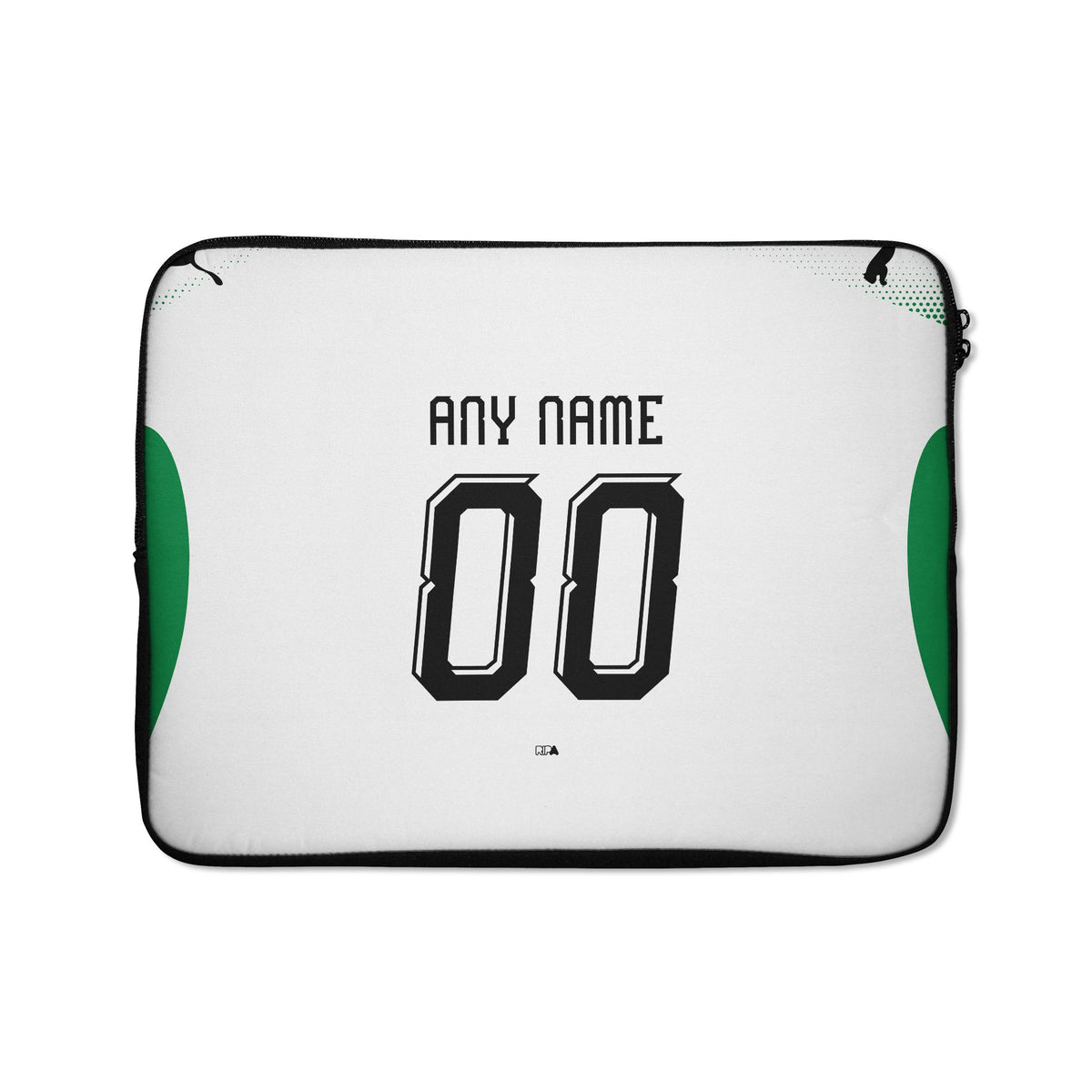 Laptop sleeve with the Borussia Mönchengladbach 2026-27 Home football shirt design by RIPA Football
