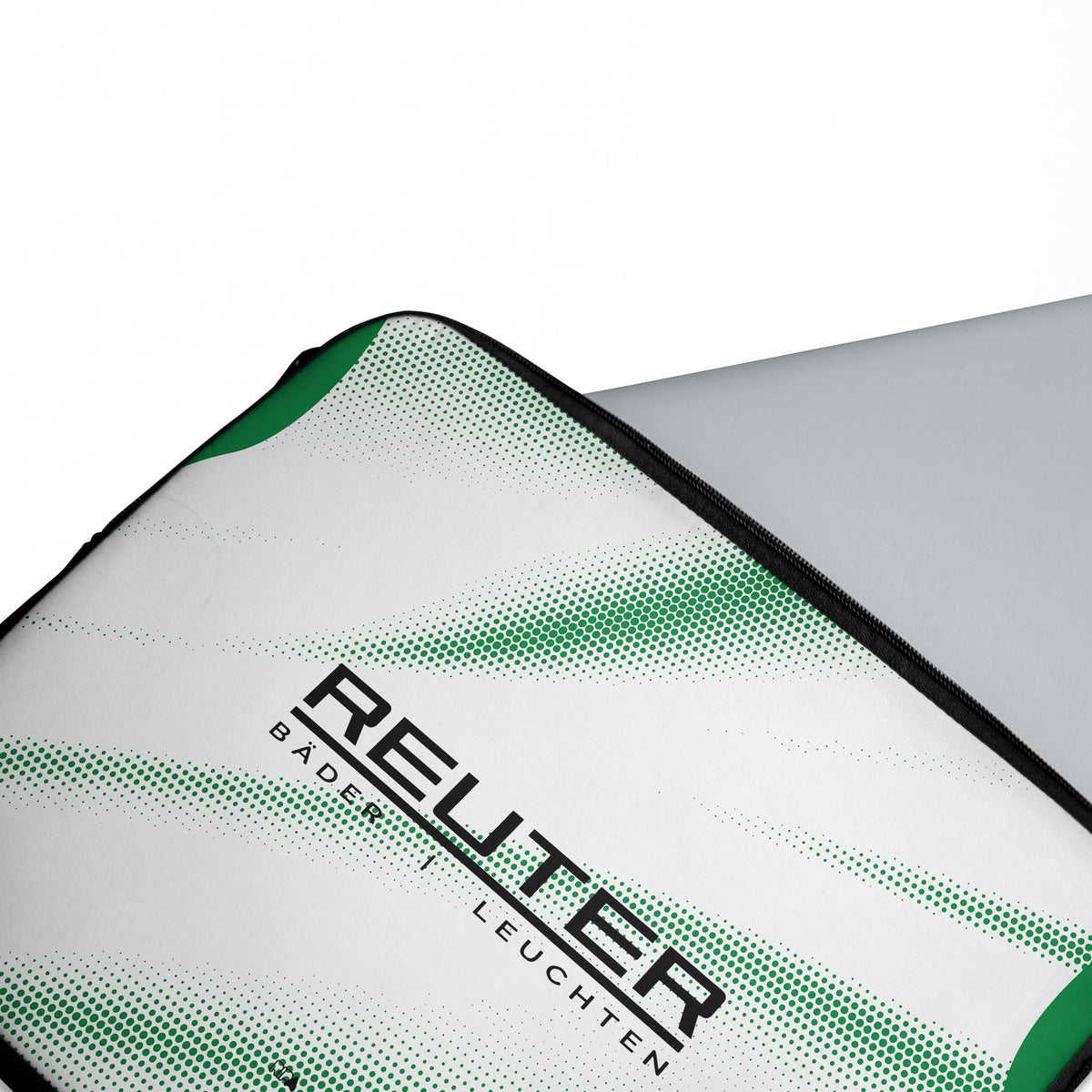 Laptop sleeve with the Borussia Mönchengladbach 2026-27 Home football shirt design by RIPA Football