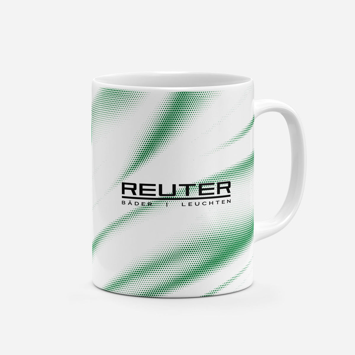 Mug with the Borussia Mönchengladbach 2026-27 Home football shirt design by RIPA Football