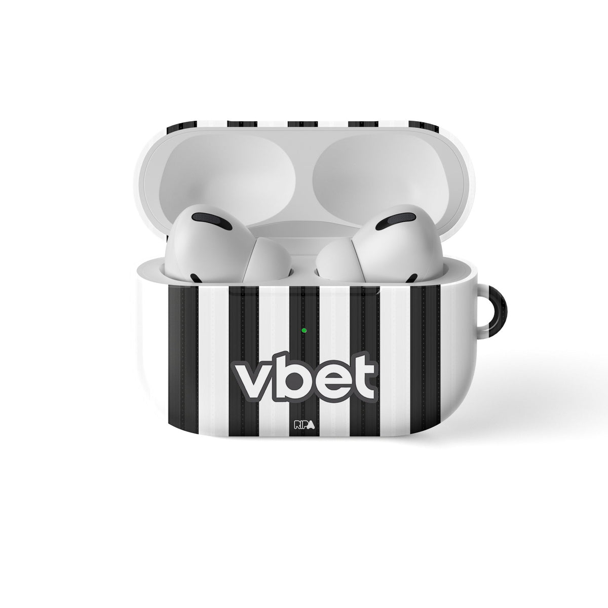 AirPods case with the Botafogo 2026 Home football shirt design by RIPA Football