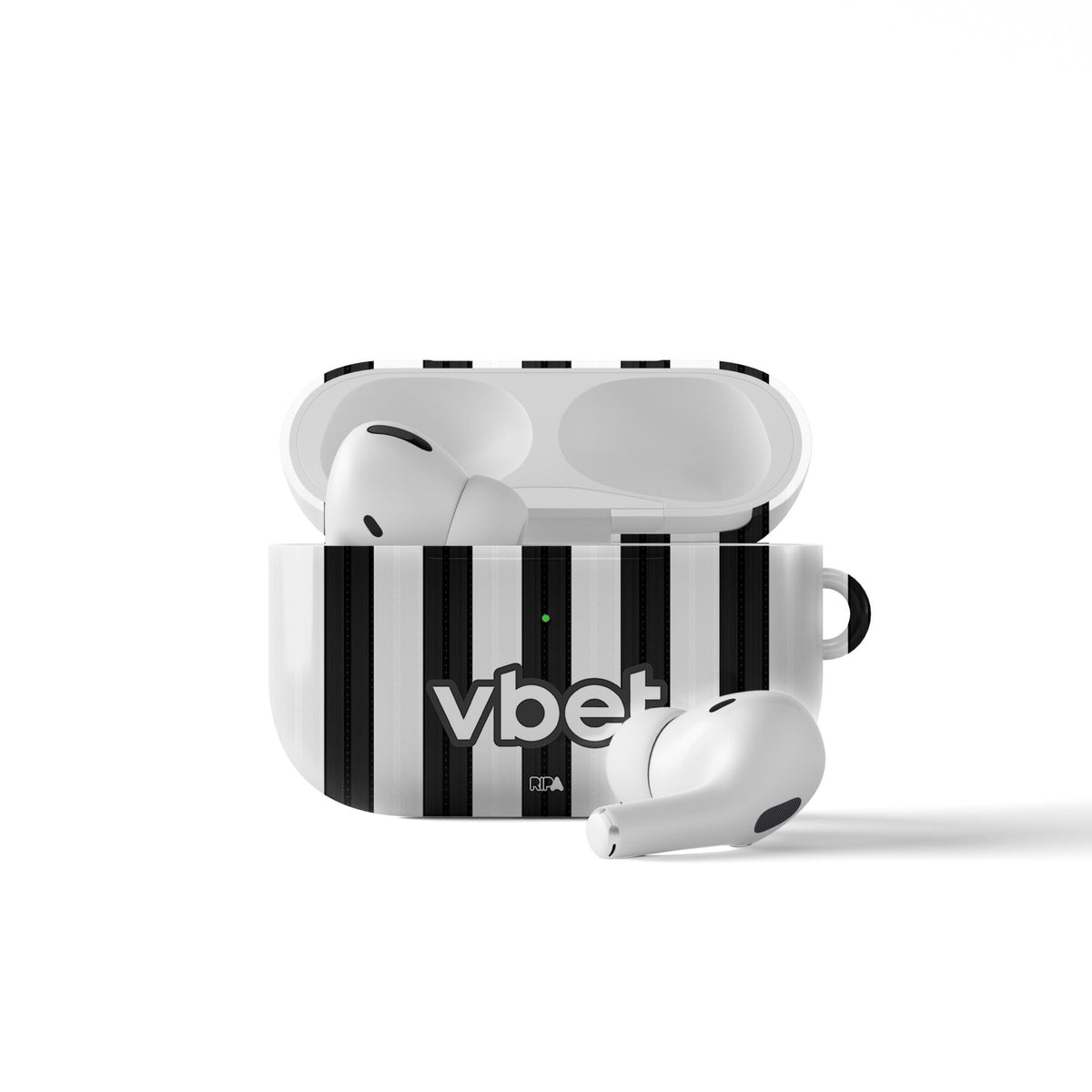AirPods case with the Botafogo 2026 Home football shirt design by RIPA Football