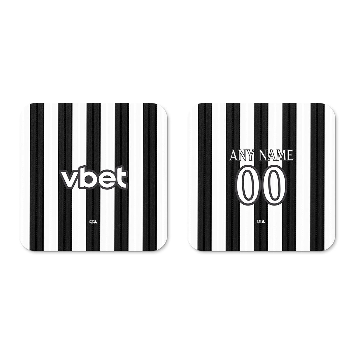 Coaster with the Botafogo 2026 Home football shirt design by RIPA Football
