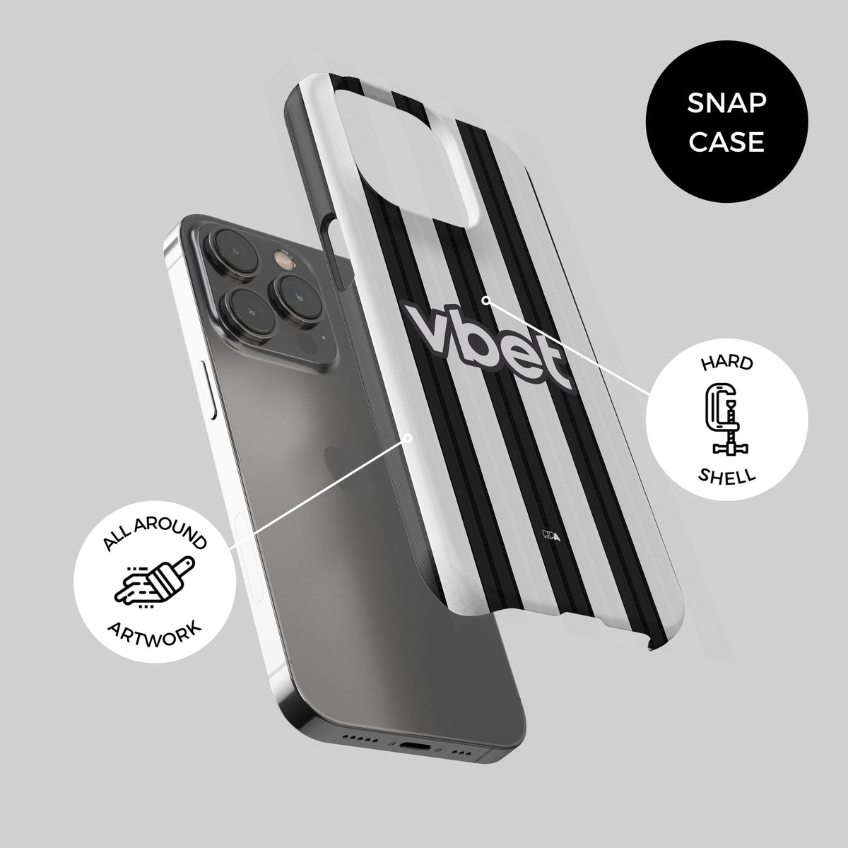 Phone case with the Botafogo 2026 Home football shirt design by RIPA Football