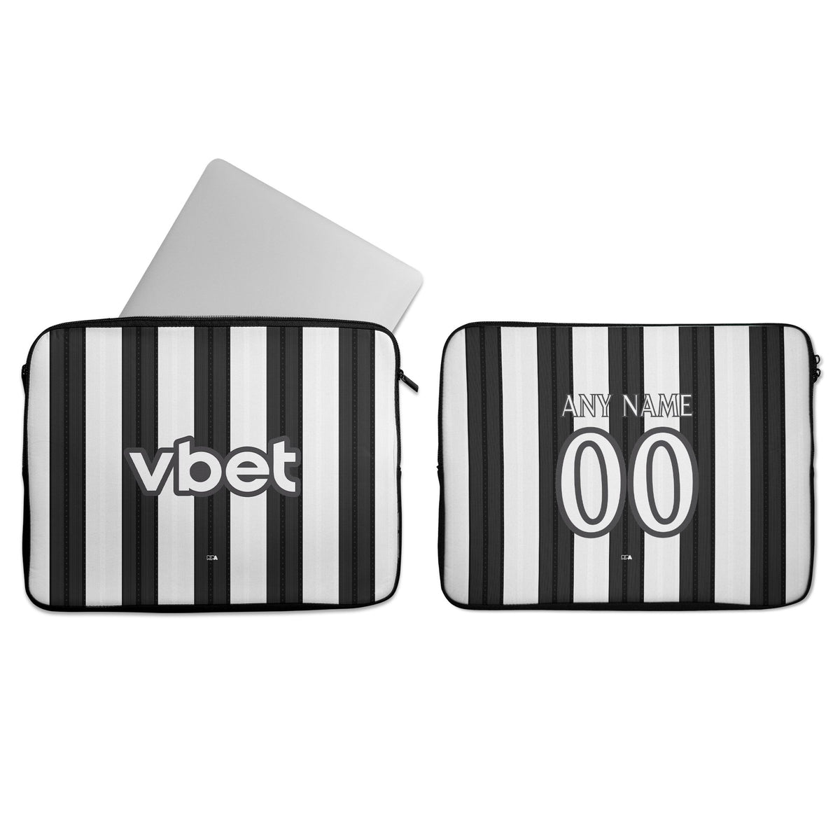 Laptop sleeve with the Botafogo 2026 Home football shirt design by RIPA Football
