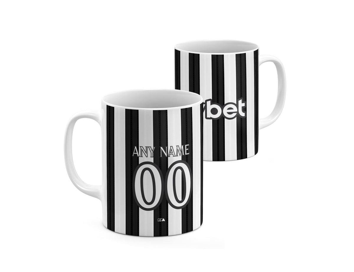 Mug with the Botafogo 2026 Home football shirt design by RIPA Football
