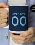 Mug with the Young Boys 2026-27 Third football shirt design by RIPA Football