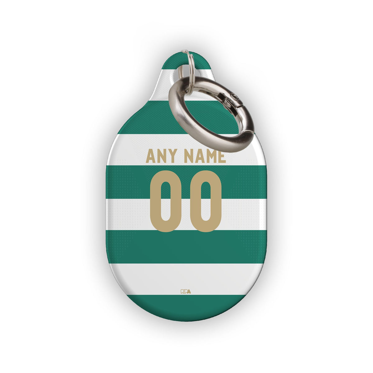AirTag holder with the Celtic 2026-27 Home football shirt design by RIPA Football