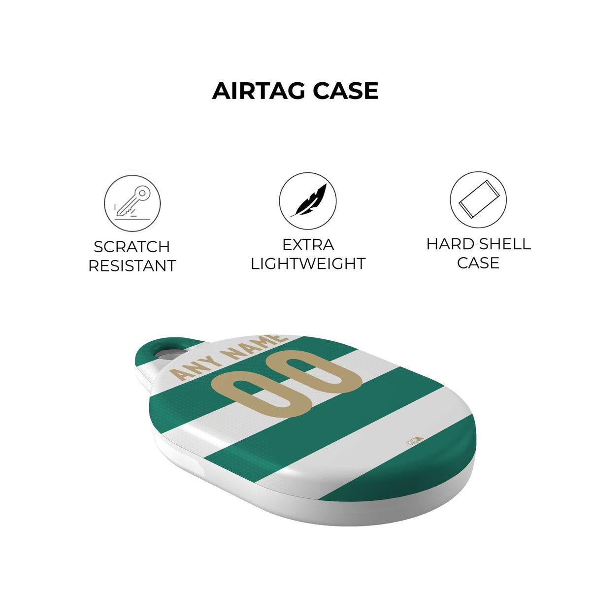 AirTag holder with the Celtic 2026-27 Home football shirt design by RIPA Football