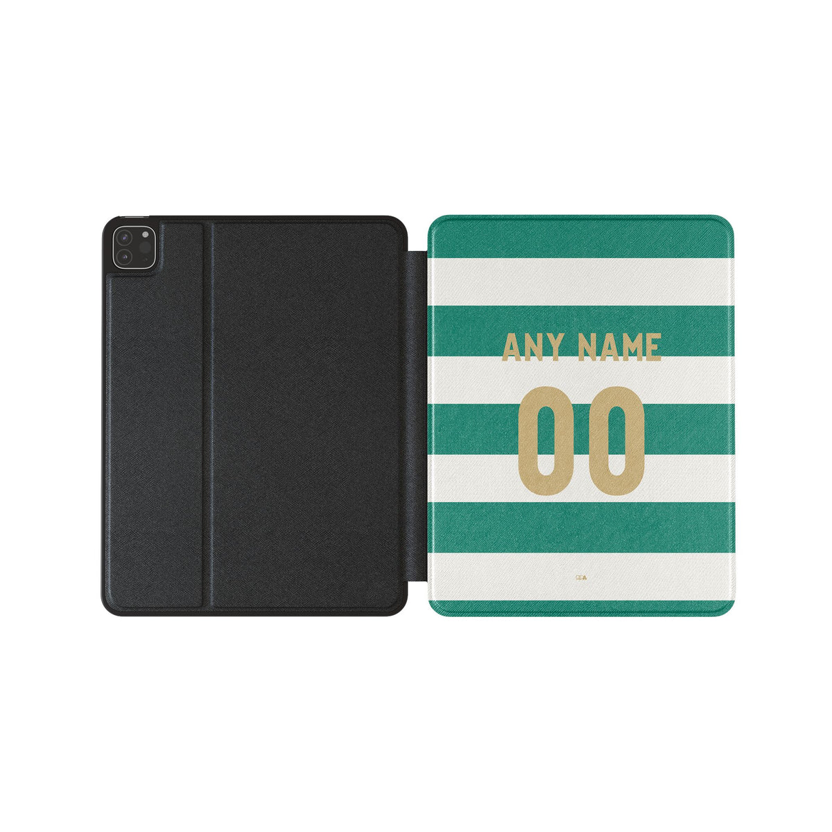 iPad case with the Celtic 2026-27 Home football shirt design by RIPA Football