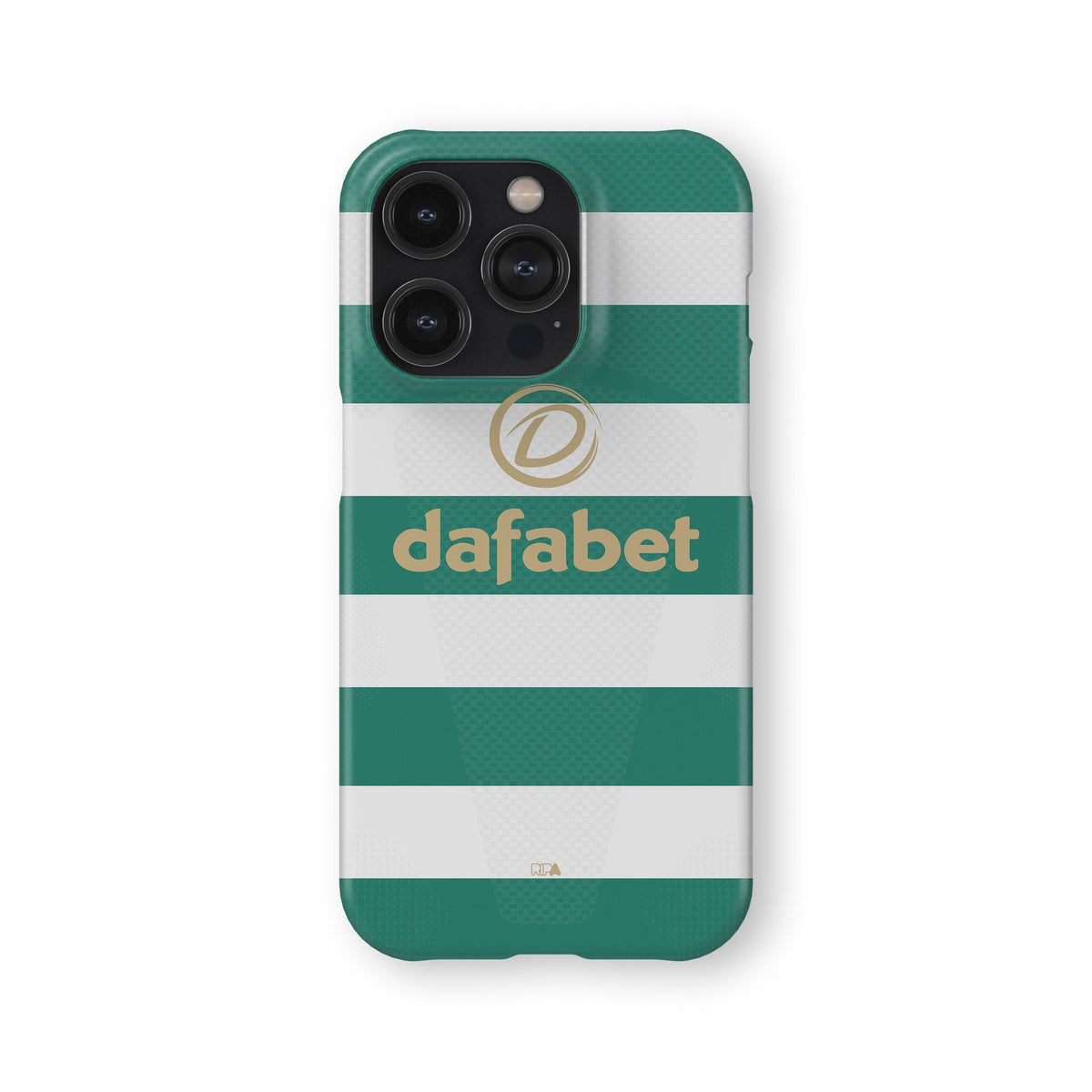 Phone case with the Celtic 2026-27 Home football shirt design by RIPA Football