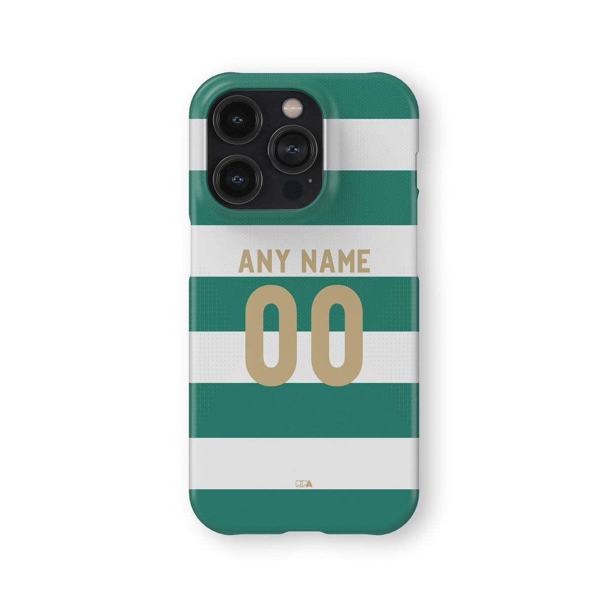 Phone case with the Celtic 2026-27 Home football shirt design by RIPA Football