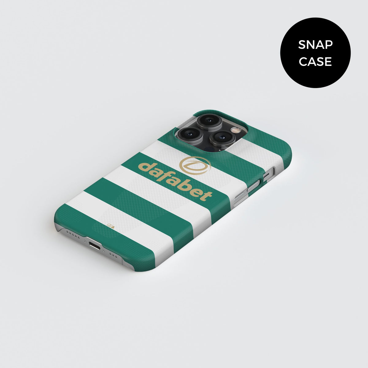 Phone case with the Celtic 2026-27 Home football shirt design by RIPA Football