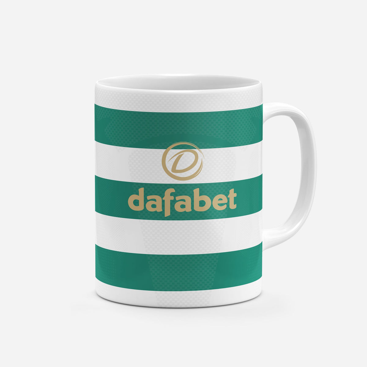 Mug with the Celtic 2026-27 Home football shirt design by RIPA Football