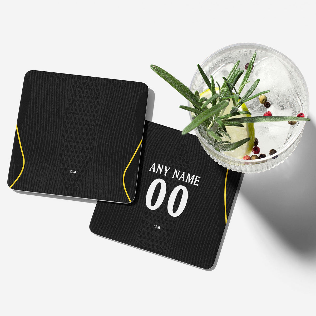 Coaster with the Chelsea 2026-27 Away football shirt design by RIPA Football