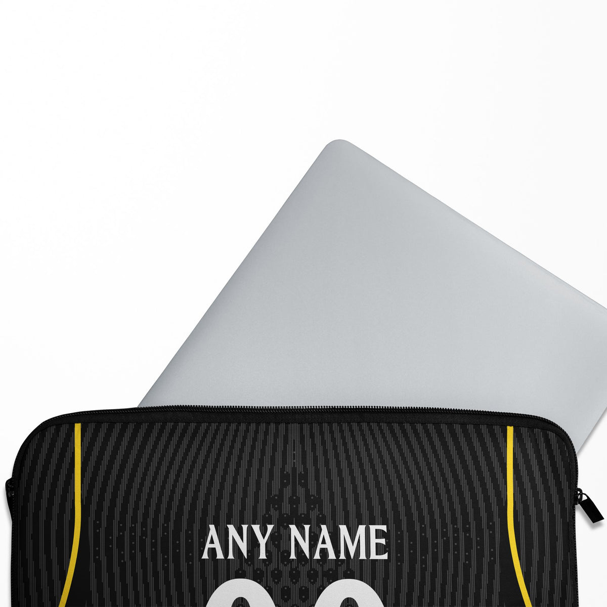 Laptop sleeve with the Chelsea 2026-27 Away football shirt design by RIPA Football