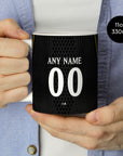 Mug with the Chelsea 2026-27 Away football shirt design by RIPA Football