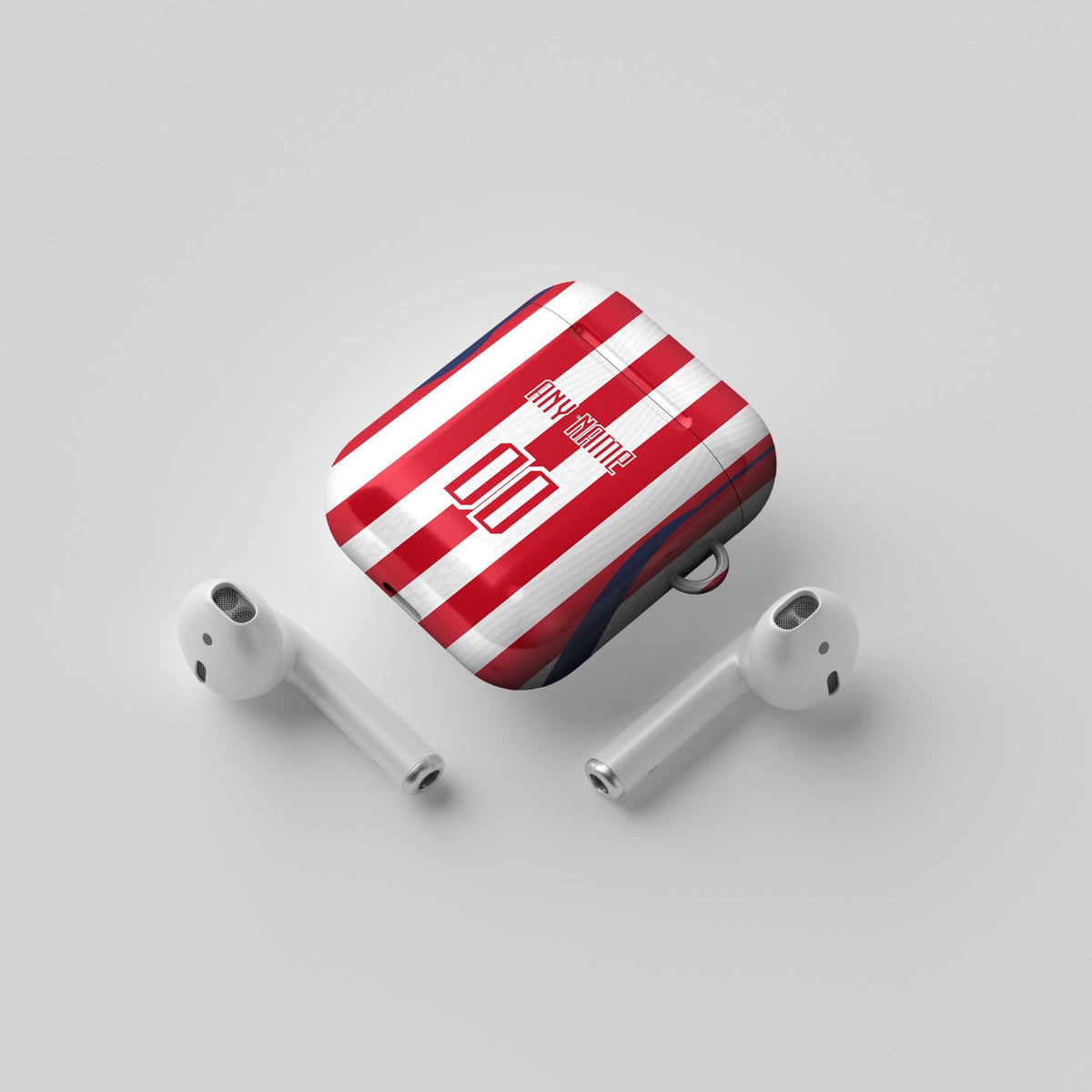 AirPods case with the Chivas Guadalajara 2026-27 Home football shirt design by RIPA Football