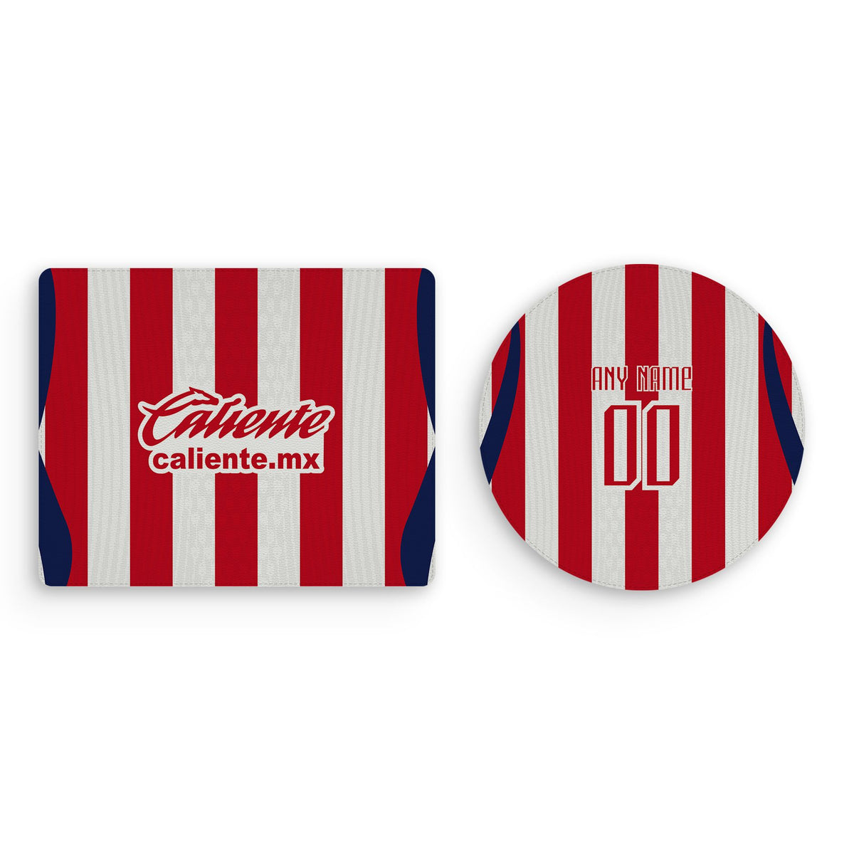 Mouse pad with the Chivas Guadalajara 2026-27 Home football shirt design by RIPA Football