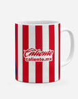Mug with the Chivas Guadalajara 2026-27 Home football shirt design by RIPA Football
