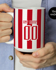 Mug with the Chivas Guadalajara 2026-27 Home football shirt design by RIPA Football