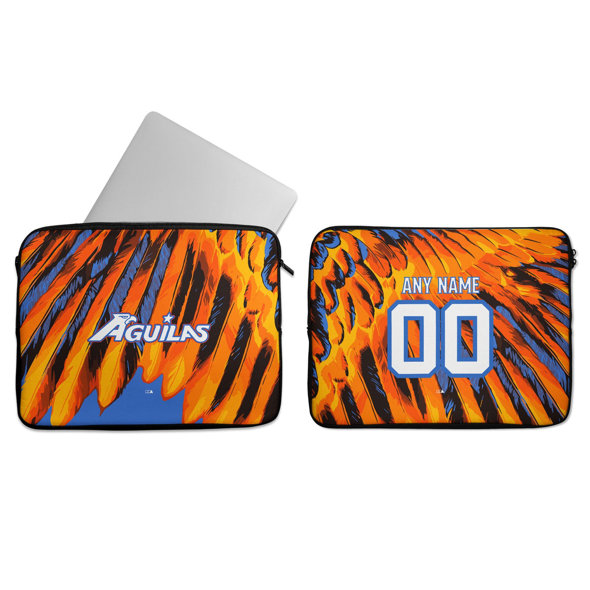 Laptop sleeve with the Club América 2026-27 Prematch football shirt design by RIPA Football