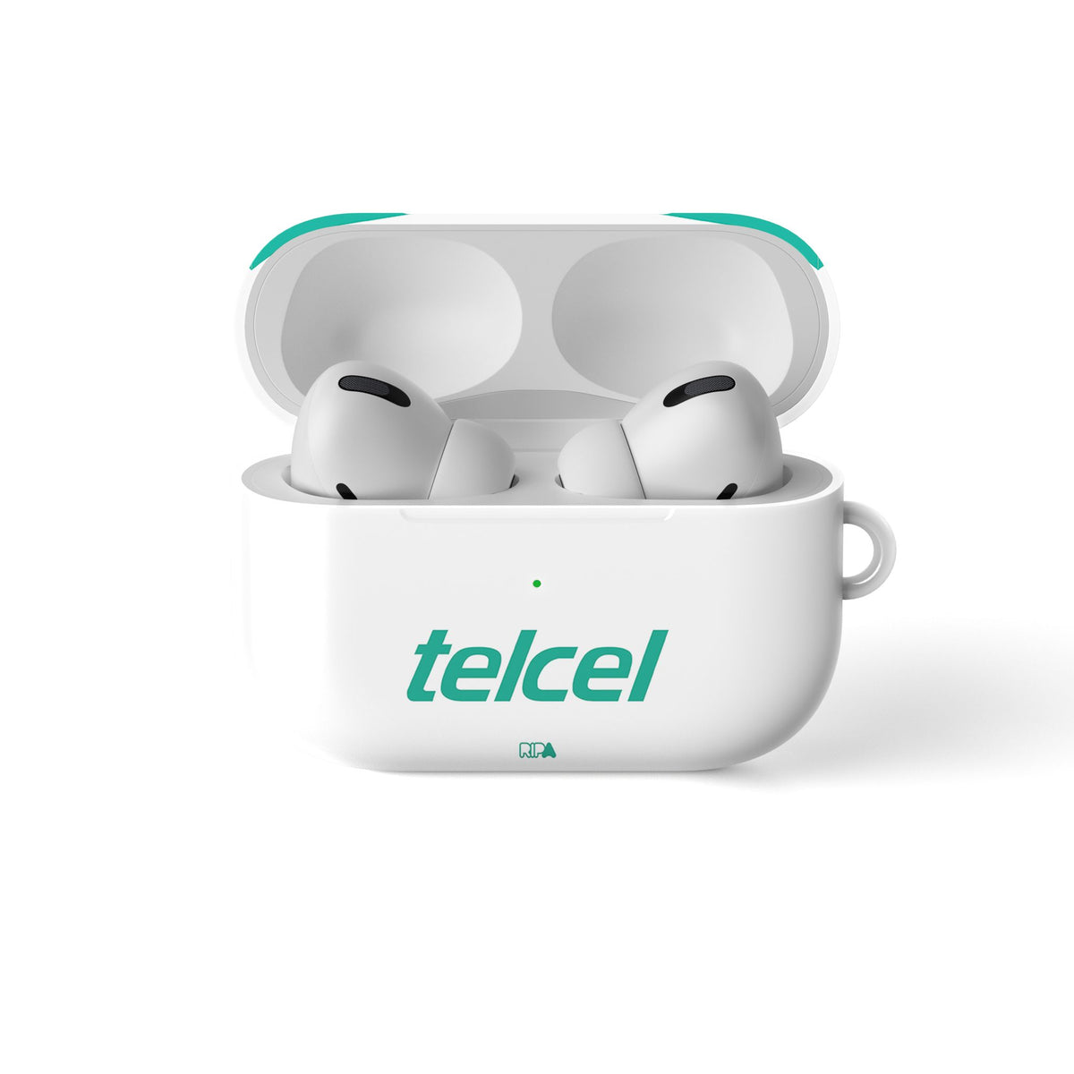 AirPods case with the Club León 2026-27 Away football shirt design by RIPA Football