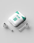 AirPods case with the Club León 2026-27 Away football shirt design by RIPA Football