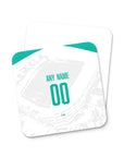 Coaster with the Club León 2026-27 Away football shirt design by RIPA Football