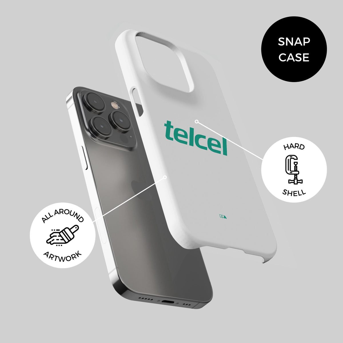 Phone case with the Club León 2026-27 Away football shirt design by RIPA Football